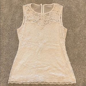Express White Lace Tank